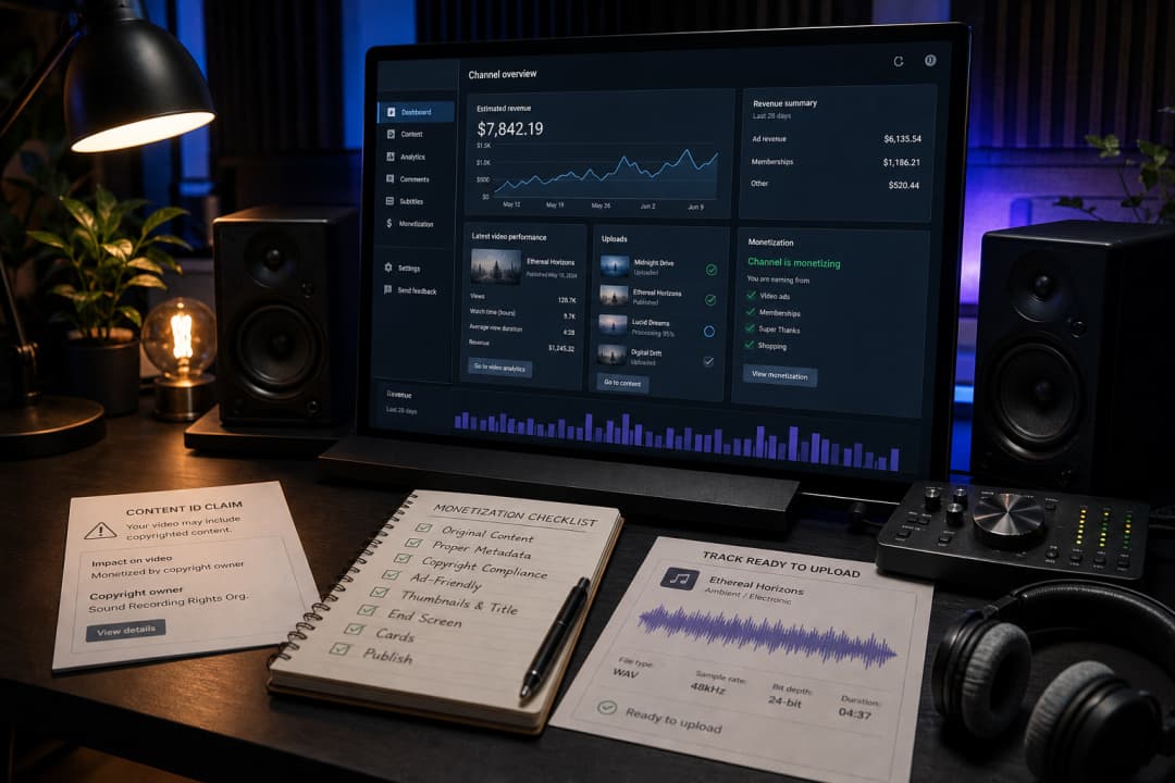 Kiếm tiền từ nhạc do AI tạo trên YouTube
