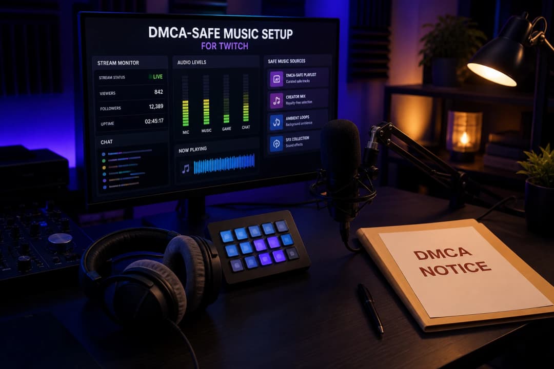 Twitch DMCA-safe background music