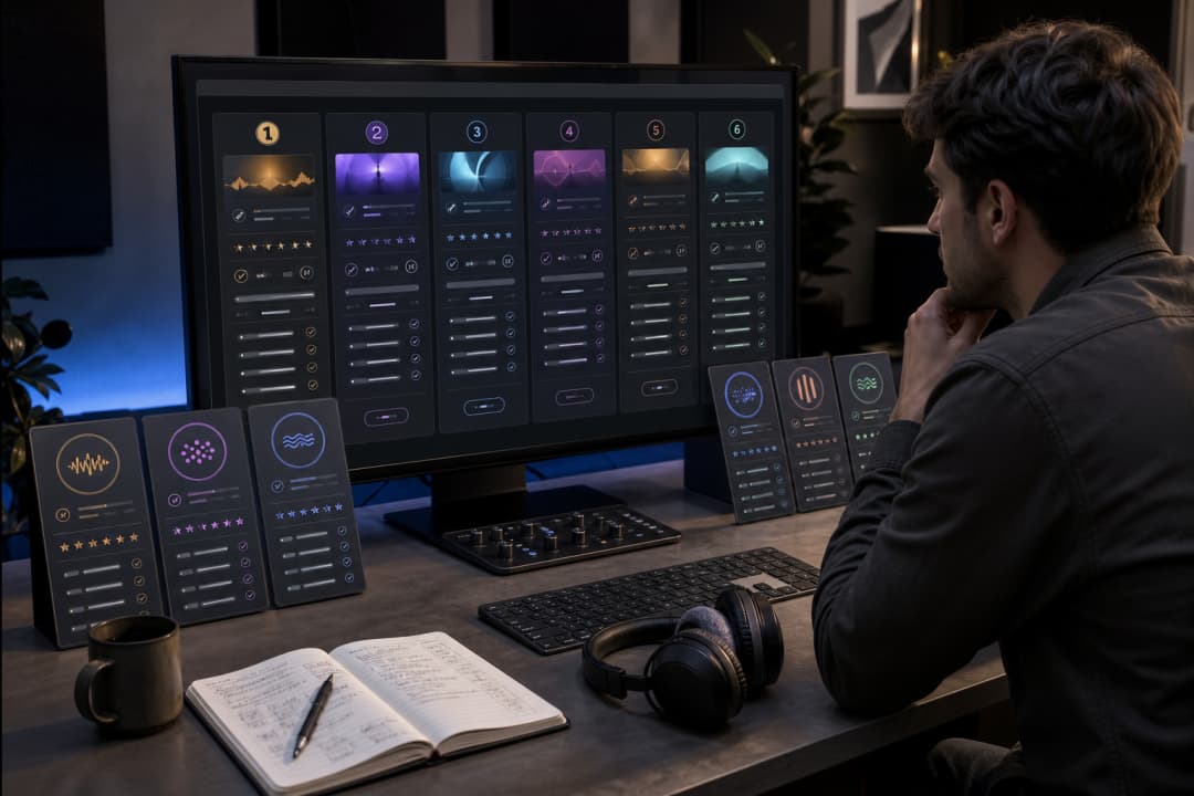 Vergleich der besten KI-Musikgeneratoren 2026: RaoMusic, Suno, Udio, ElevenLabs, Mureka, Soundraw, Boomy