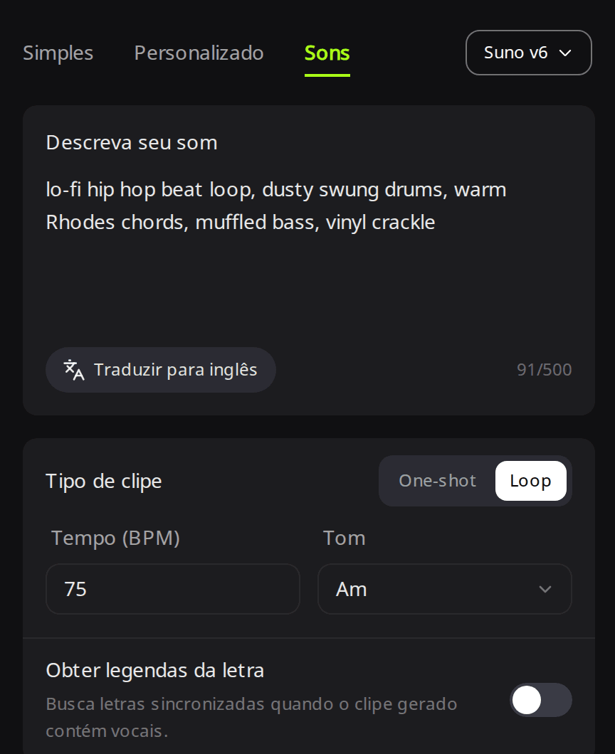 Aba Sons do RaoMusic com uma descrição de loop lofi, Tipo de clipe em Loop, Tempo 75 e Tom Am